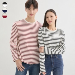 ON 유니 스트라이프 긴팔티 NP3KE401_이미지