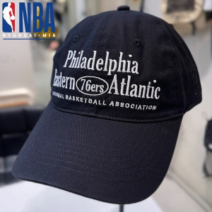 NBA 캐주얼 자수 필라델피아 농구 야구 볼캡 모자 블랙 45NAP276_이미지