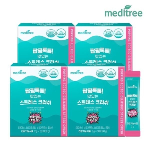 메디트리 팝핑톡톡 맛있는 스트레스 크러쉬 30포 (4개)