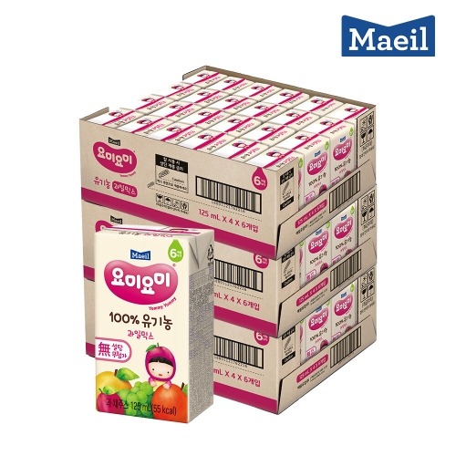 매일유업 요미요미 유기농 주스 과일믹스 125ml (72개)_이미지