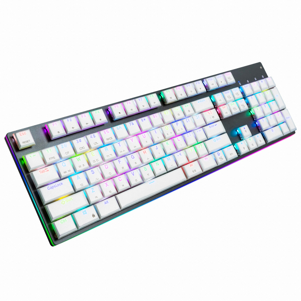 마이크로닉스 MANIC K940 RGB 초슬림 기계식 카일 초콜릿축 (적축)_이미지