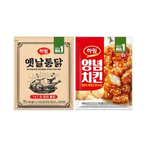 하림 옛날통닭 760g 1봉+양념치킨 600g 1봉_이미지