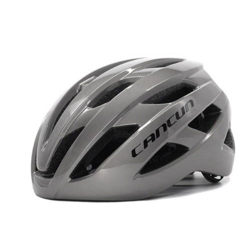 캔쿤 뉴 아시안핏 인몰드 에어로 자전거 헬멧 (유광티타늄실버)_이미지