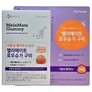 닥터뉴트리 식물성 멜라토닌 함유 멜라메이트 로우슈가 구미 3g 60구미 (1개)_이미지