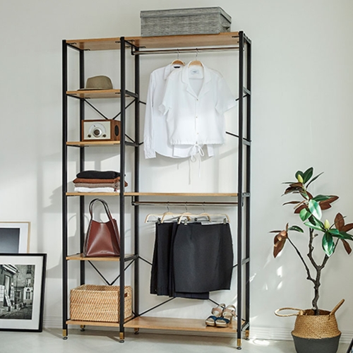 상도가구 모던하임 코너형 시스템행거 드레스룸 세트 2200_이미지