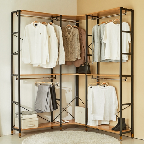 상도가구 모던하임 코너형 시스템행거 드레스룸 세트 2200_이미지