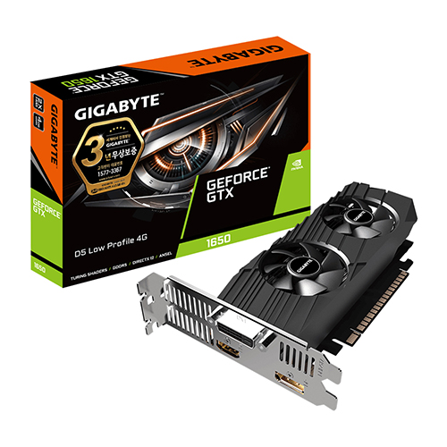 GIGABYTE 지포스 GTX 1650 UD2 D5 4GB Nano LP