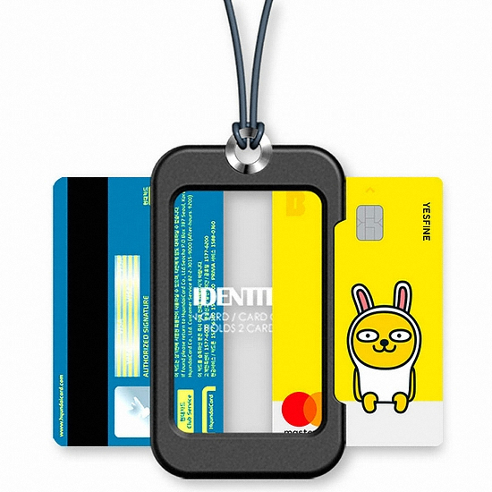 예스화인 목걸이 카드지갑