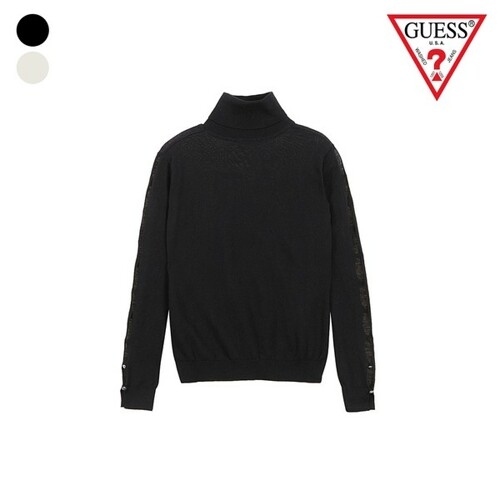 게스 W3RR26Z33T2 소매 컷아웃 터틀넥 긴팔 스웨터_YN1S1604_이미지