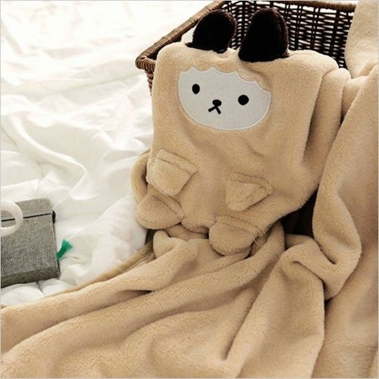 라임라잇 라마베이지 무릎담요 (80x97cm)_이미지
