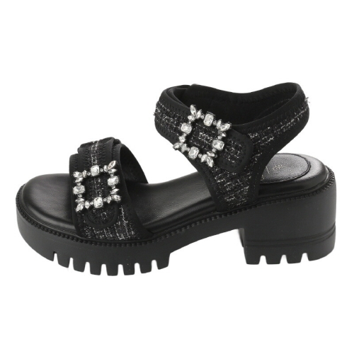 경량 쿠션 청키 스트렙 여성 샌들 2XWW56XZ_GN