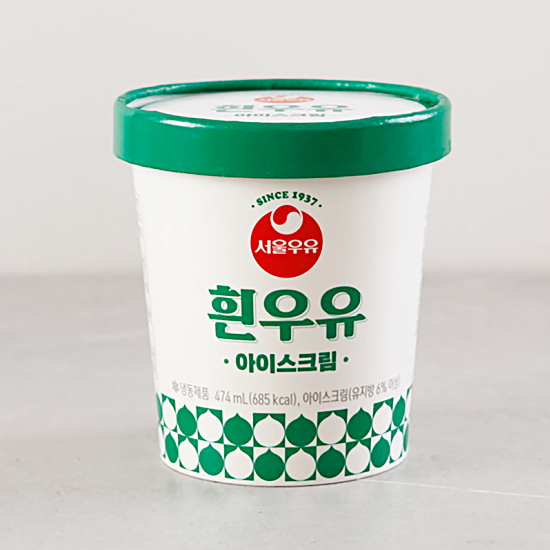 흰우유 아이스크림 474ml