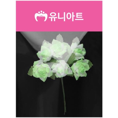 에이치플러스몰 유니아트 조화꽃 1500 각장미 연두WD612A4