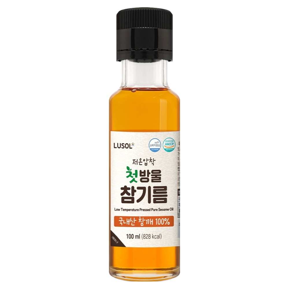 루솔 저온압착 첫방울 참기름 100ml (1개)_이미지