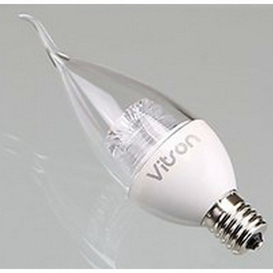 LED E14 투명 프레임 촛대구 전구색 5W