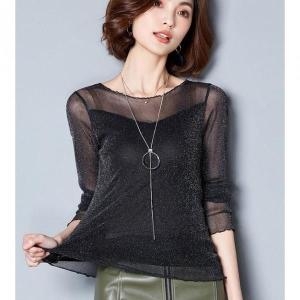 깨비몰 여성 펄 라틴댄스 라인댄스 티셔츠 댄스복 S10423495_이미지