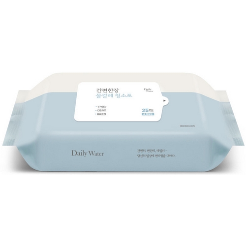 씨앤씨(CNC) 데일리워터 ㅤ간편한장 물걸레 청소포 특대형 리필 25매 (1개(25매))_이미지