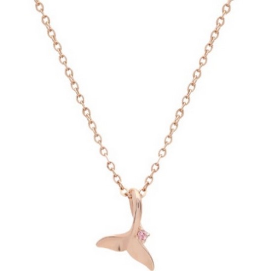 미니골드 14K 행운탄생석 달리아 고래꼬리 금목걸이(10월-핑크투어말린) NJUS4018-10