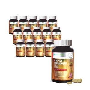 허브큐어 뉴트리디데이 프리미엄 멀티비타민 골드 90정 (15개)