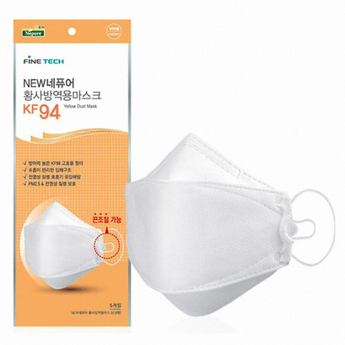 파인텍 뉴네퓨어 프리미엄 황사방역용 마스크 KF94 대형 (60매)_이미지