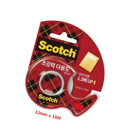 3M 스카치 초강력 다용도테이프 SH1215D 12mm x 15M 접착테이프