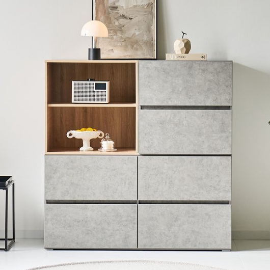 로쏘 블록 E0 광폭 2단 LPM 서랍장 600_이미지