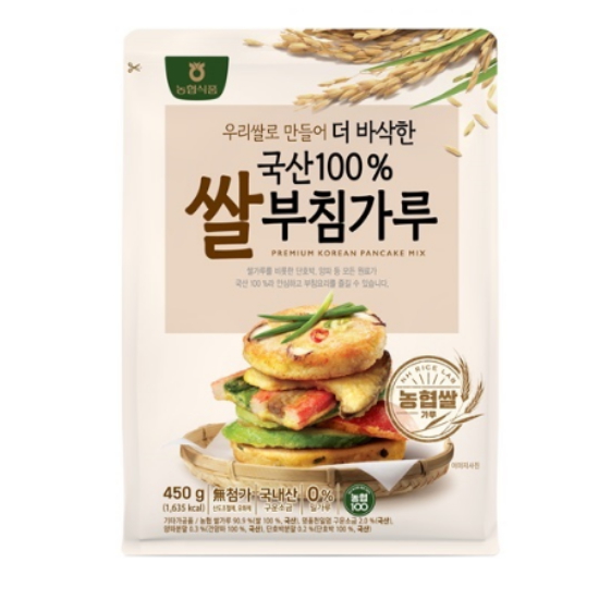 농협식품 국산 100% 쌀 부침가루 450g이미지입니다. 누르면 해당 게시물로 새창이동합니다.