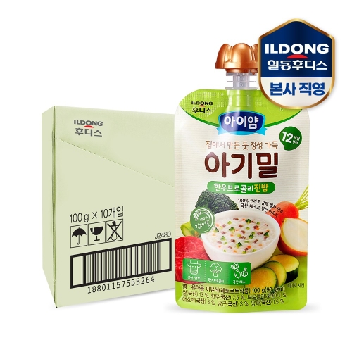 아기밀 한우브로콜리 진밥 100g