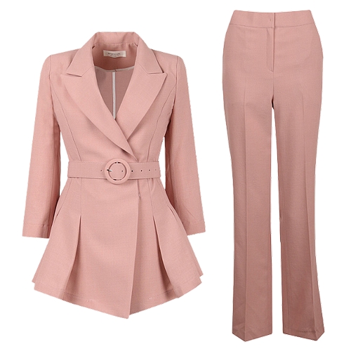 비비드 시크릿가너 여름 벨트자켓+부츠컷팬츠 세트_이미지