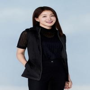 PAT 25 여성 플리츠메쉬 배색 베스트 1L-41432