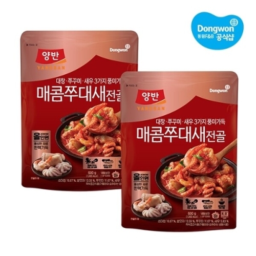 동원F&B 양반 매콤쭈대새전골 600g [2개]