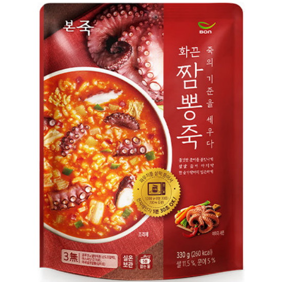 본아이에프 본죽 아침엔 본죽 화끈짬뽕죽 330g (15개)_이미지