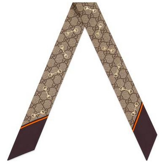 구찌 GG 프린트 홀스빗 실크 넥 보우 663719 3G001 2276_이미지