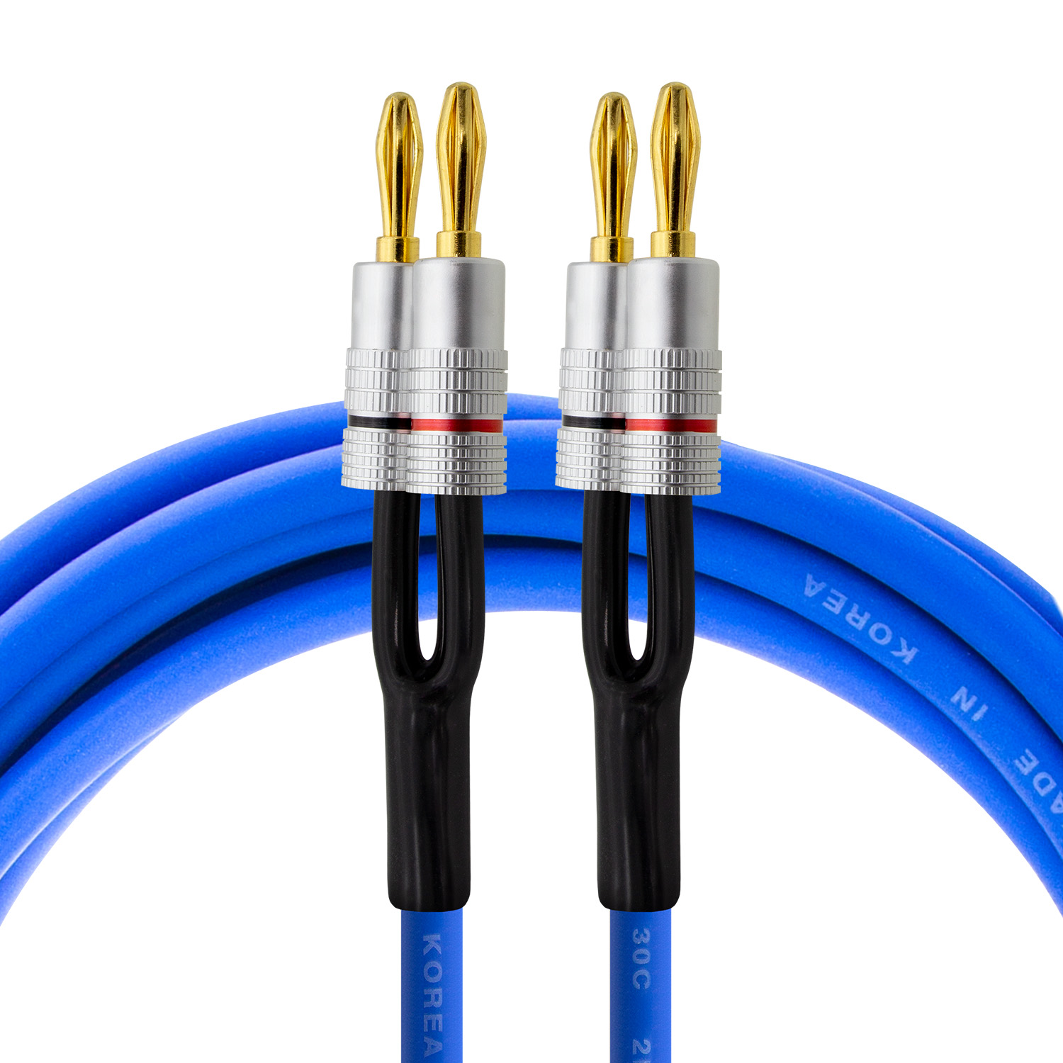 탑라인에이치디 HDTOP 바나나플러그 30C 블루 스피커케이블 (20m, HT-SP0116)_이미지