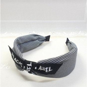 블랙리본체크 헤어밴드 머리띠 S8893180