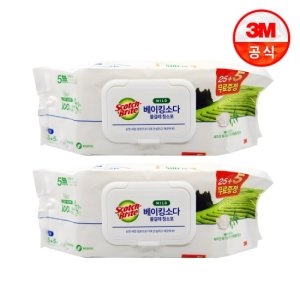 3M 스카치브라이트 대형 베이킹소다 물걸레 청소포 60매