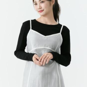 잠뱅이 여성 레이어드 롱 원피스 AP3WWE554-IV_이미지