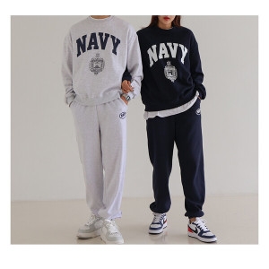 남녀공용 봄 유니섹스 니트 롱 팬츠 츄리닝 트레이닝 가디건 운동 밴딩 바지FL-PTA-Q011-백염