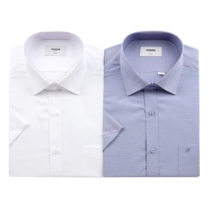 레노마 반소매 일반핏 터치감 좋은 모달필라필 솔리드 셔츠_RZUSG0001_이미지