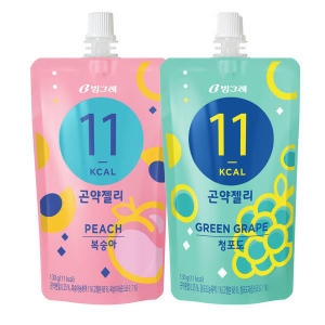 빙그레 곤약젤리 복숭아 130g(15개) + 청포도 130g(15개)_이미지