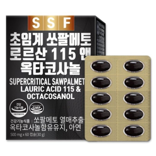 순수식품 초임계 쏘팔메토 로르산 115 앤 옥타코사놀 60캡슐 (4개)