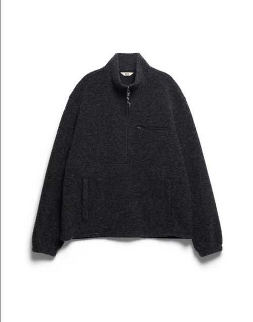 헤지스레이디스 HAZZYS HIS 차콜 하프집업 플리스 풀오버 HRJU6E812CG 155046_이미지