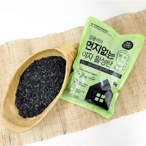 지니컴퍼니코리아 먼지없는 야자 활성탄 1kg (1개)_이미지