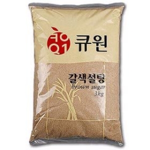 큐원 갈색설탕 3kg (9개)_이미지