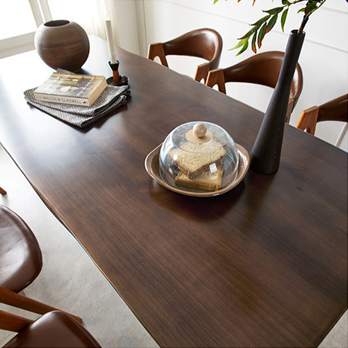 노르웨이숲 우드슬랩 식탁 카페 테이블 1600 (의자별도)_이미지