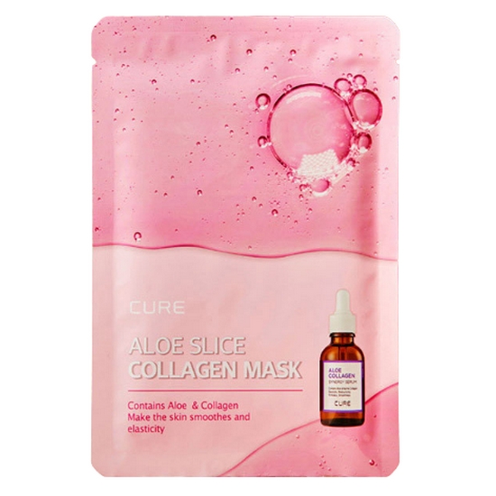 김정문알로에 큐어 알로에 슬라이스 콜라겐 마스크 (15매)