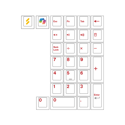 Soulcat 고함량 PBT 염료승화 키캡 28키 애드온킷 ROW