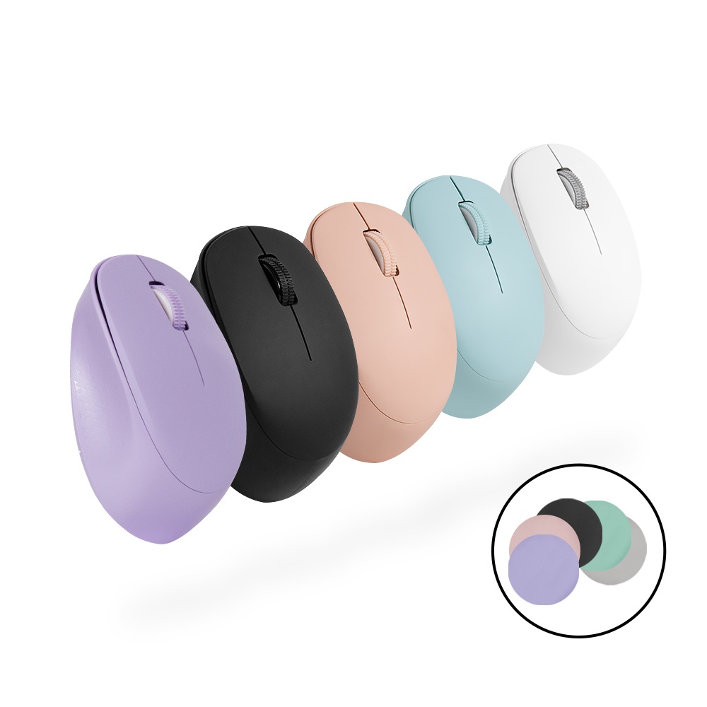 한성컴퓨터 BM100 듀얼 무선 무소음마우스 (퍼플)_이미지