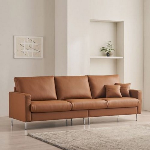 케이하우스홀드 멕소 천연가죽 소파 4인용 (스툴별도)