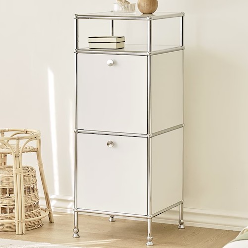 아씨방가구 바인 미드센츄리 3단 거실 모듈 수납장 400